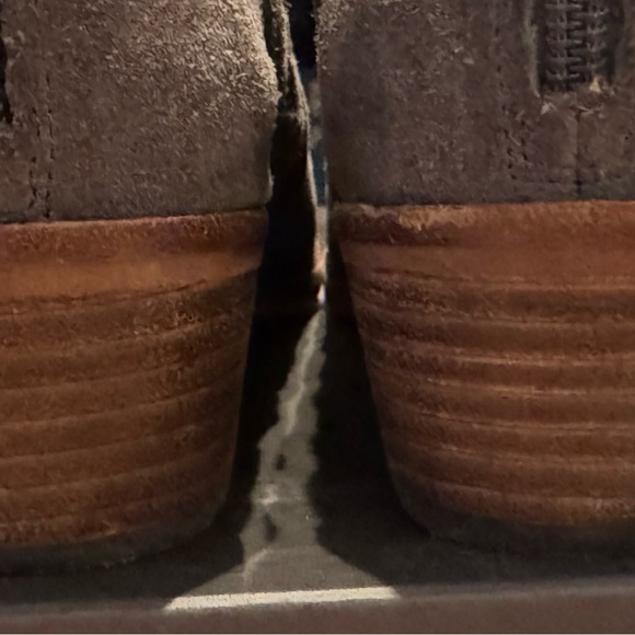 Vince Camuto Gray Suede Ankle Booties - Picture 6 of 9